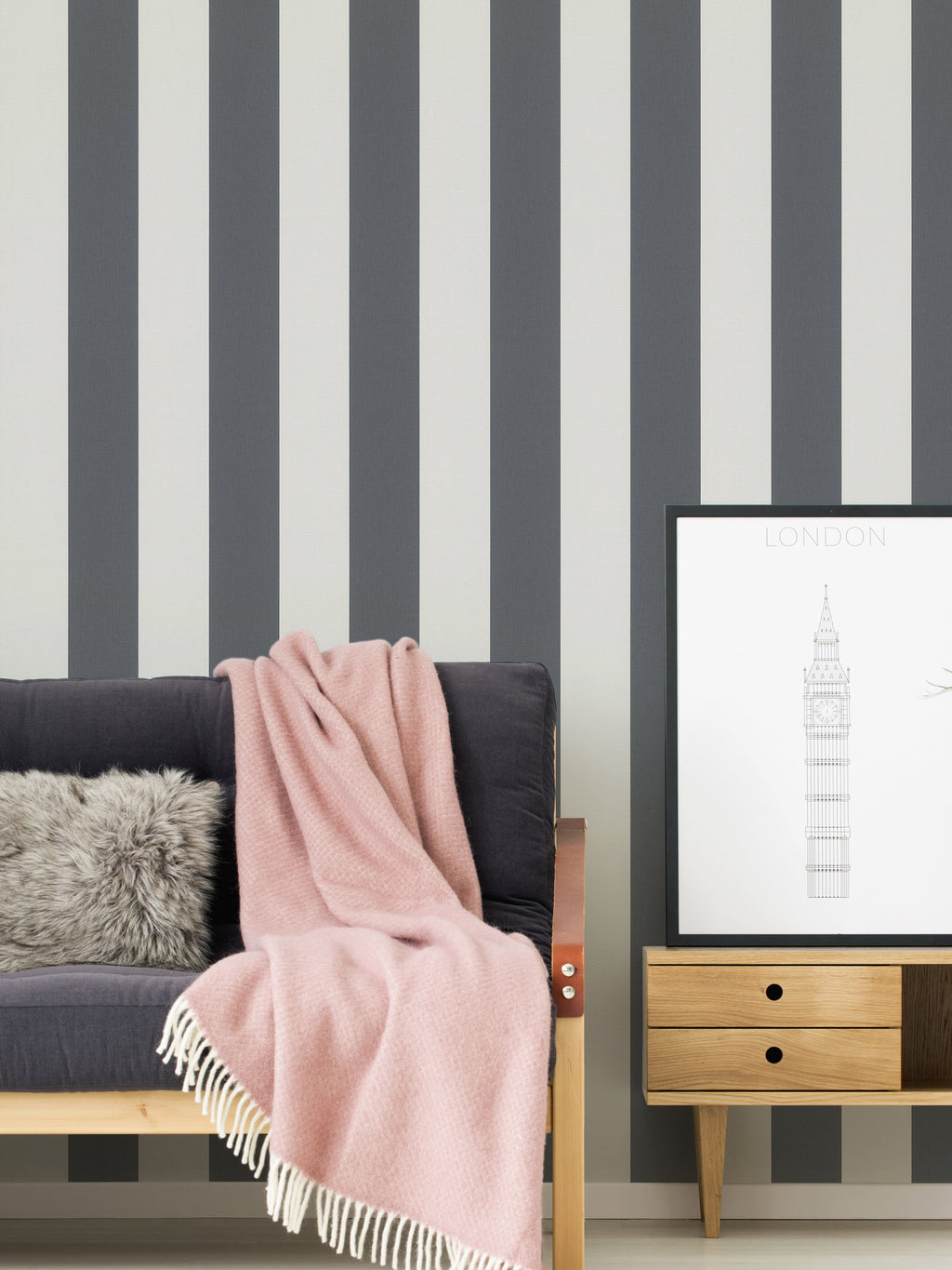 Hochwertige Tapete aus der Kollektion Pure Elegance in Schwarz