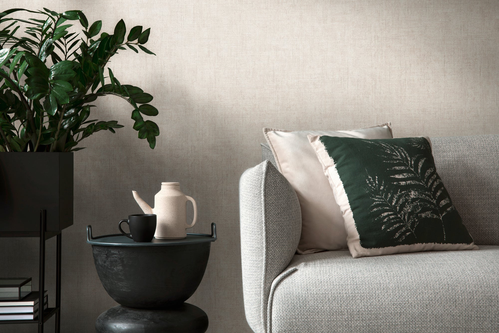 Cuba II-Vliestapete Vinyltapete Beige Luxus
