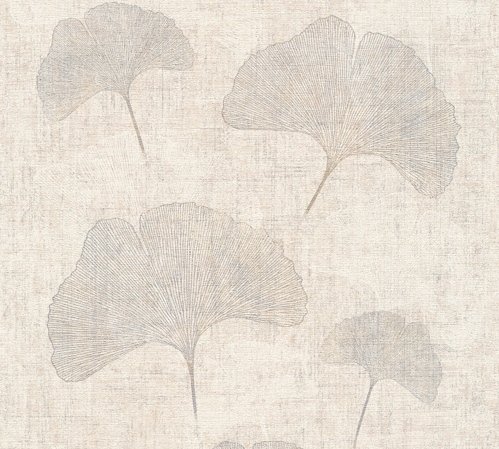 Cuba II-Vliestapete Vinyltapete Beige Floral