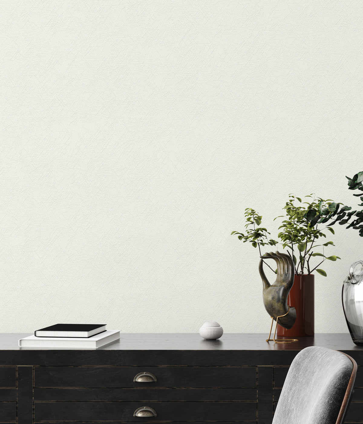 High-Quality Non-Woven Wallpaper White Plain Wallpaper