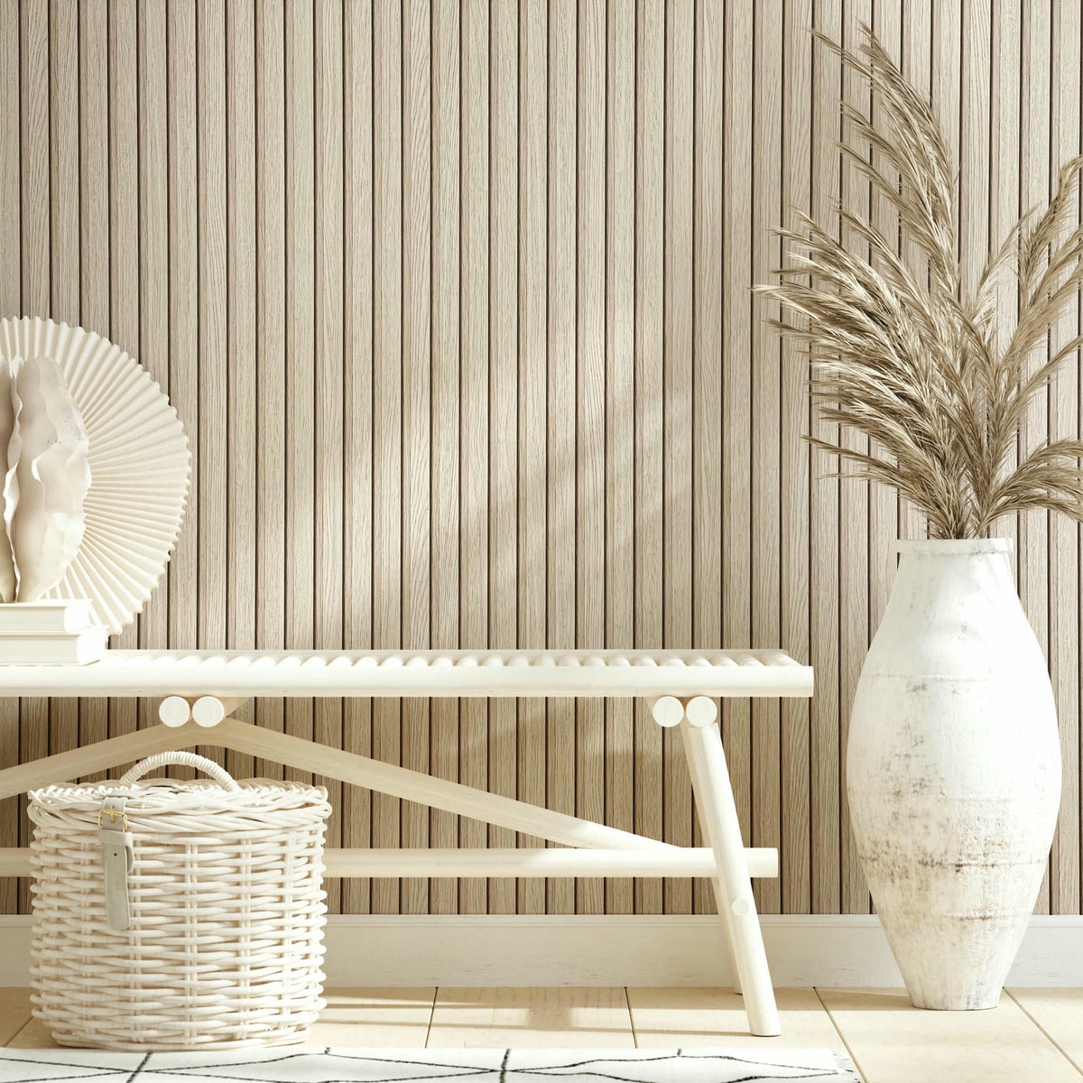 Vliestapete beige streifentapete
