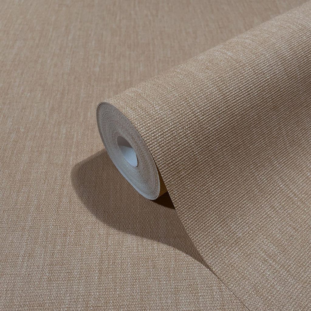 Vliestapete beige, braun einfarbig