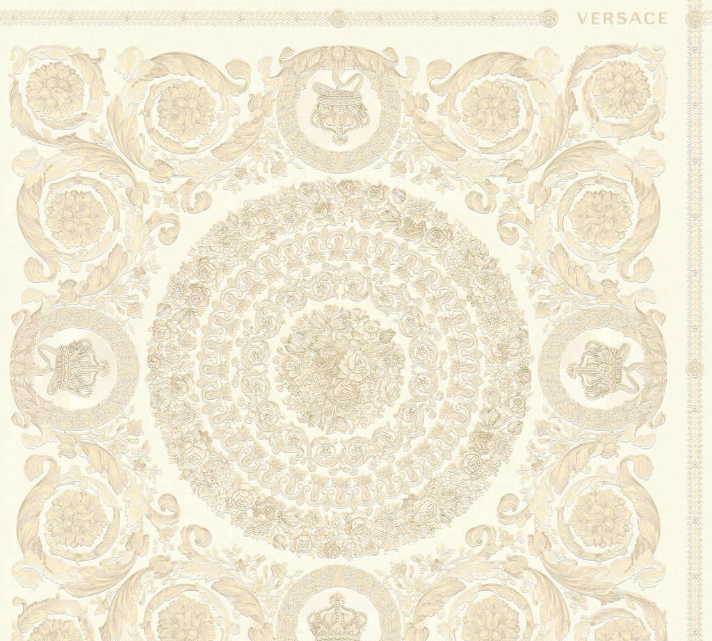Versace 6-Vliestapete Vinyltapete Beige Versace-logo