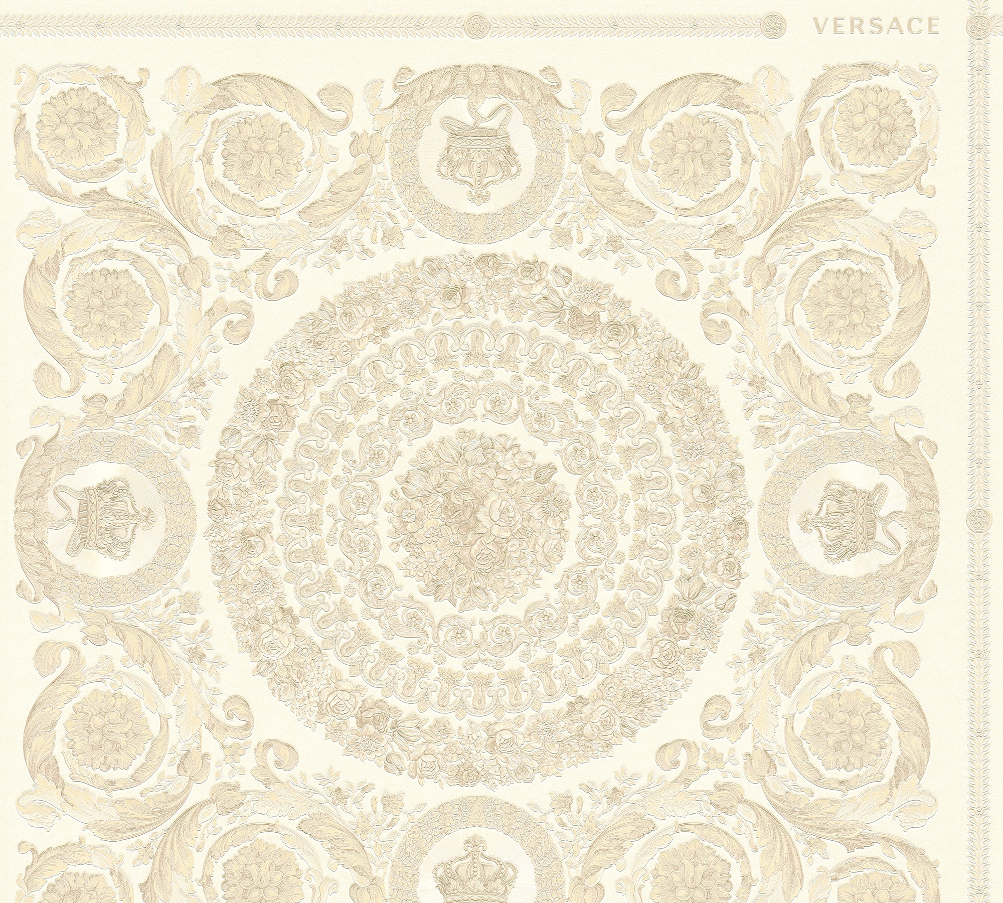 Versace 6-Vliestapete Vinyltapete Beige Versace-logo