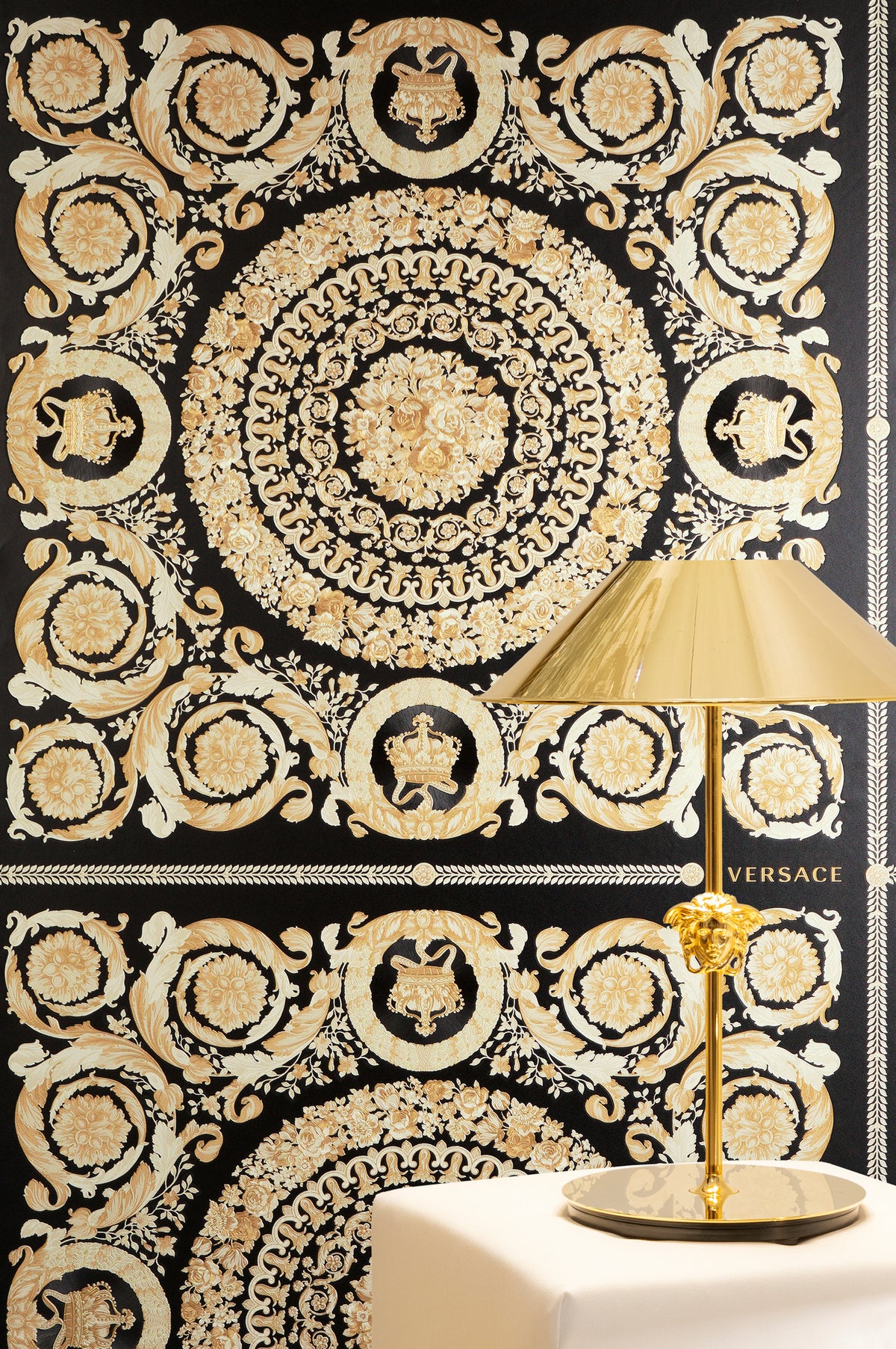Versace 6-Vliestapete Vinyltapete Schwarz Versace-logo