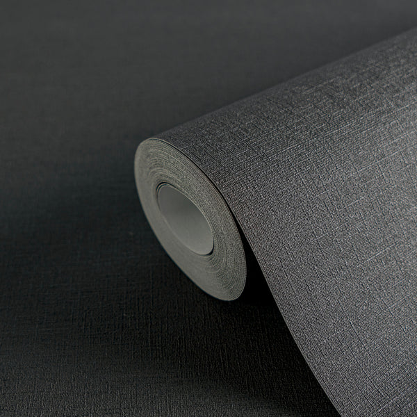 High-quality Non-woven Wallpaper Black Plain Wallpaper