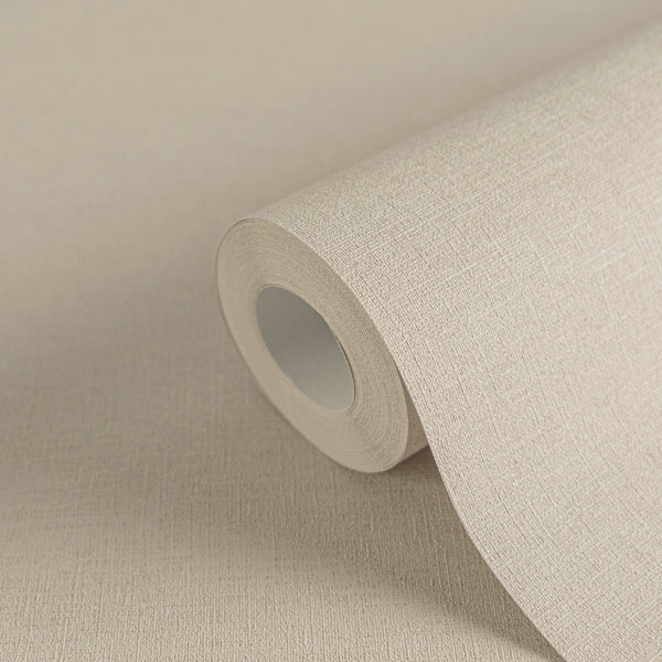 High-Quality Non-Woven Wallpaper Beige Solid Color