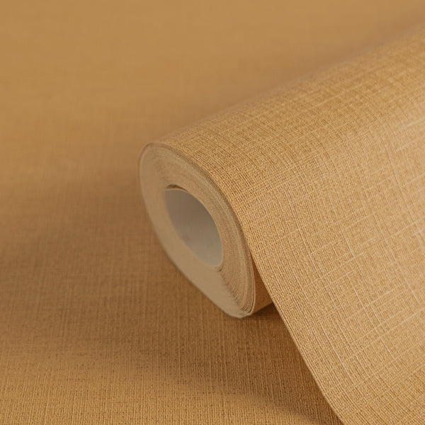High-quality Non-woven Wallpaper Yellow Plain Wallpaper