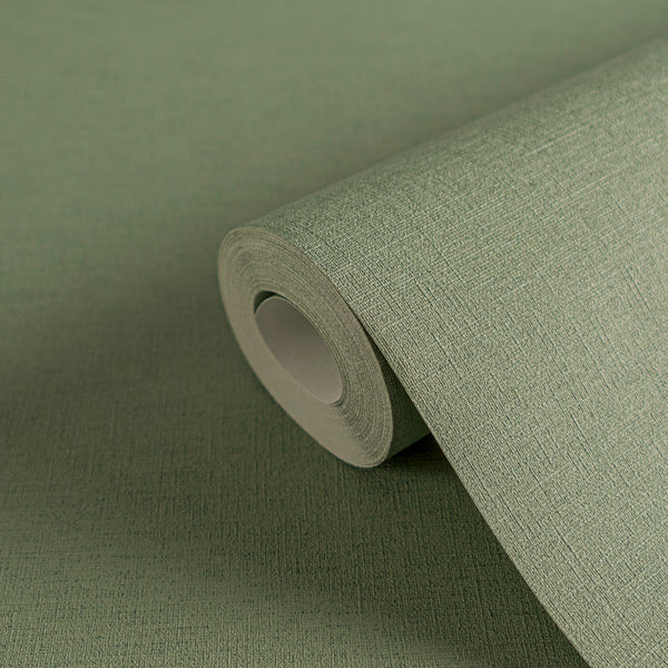 High-Quality Non-Woven Wallpaper Green Plain Wallpaper