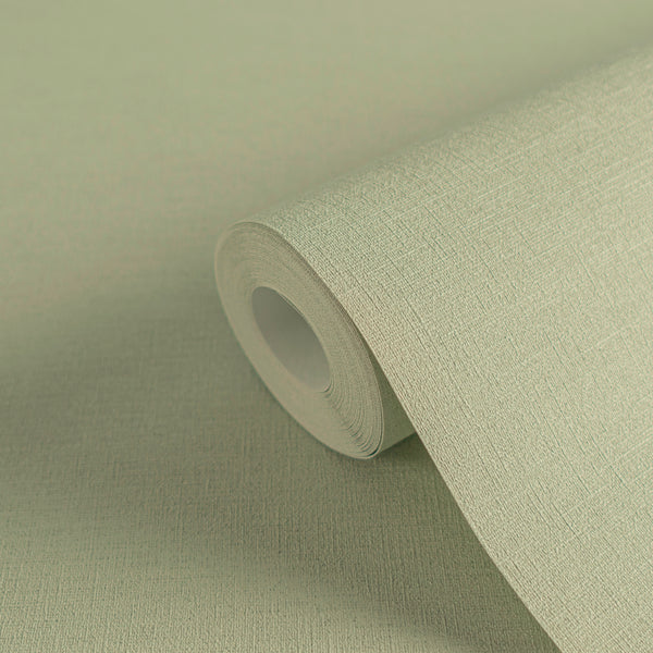 High-Quality Non-Woven Green Plain Wallpaper