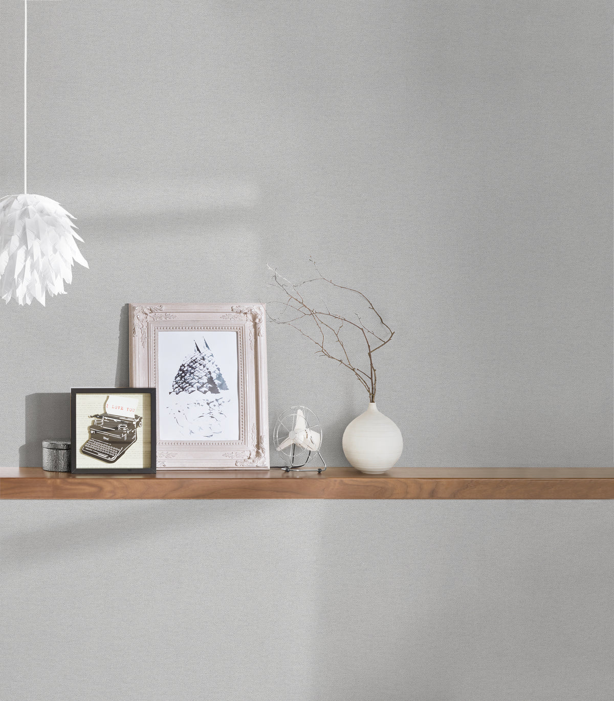 High-Quality Non-Woven Wallpaper Grey Plain Wallpaper