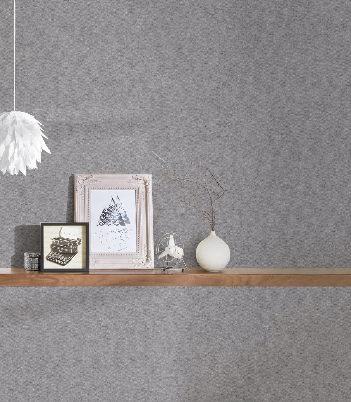 High-Quality Non-Woven Wallpaper Grey Plain Wallpaper