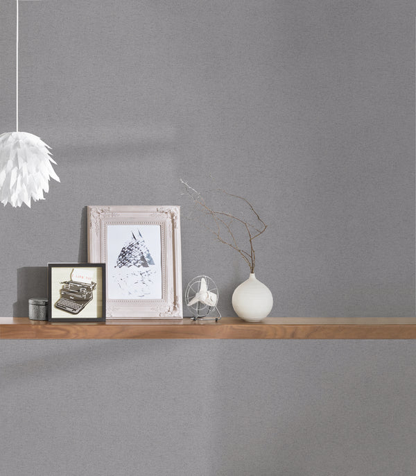 High-Quality Non-Woven Wallpaper Grey Plain Wallpaper