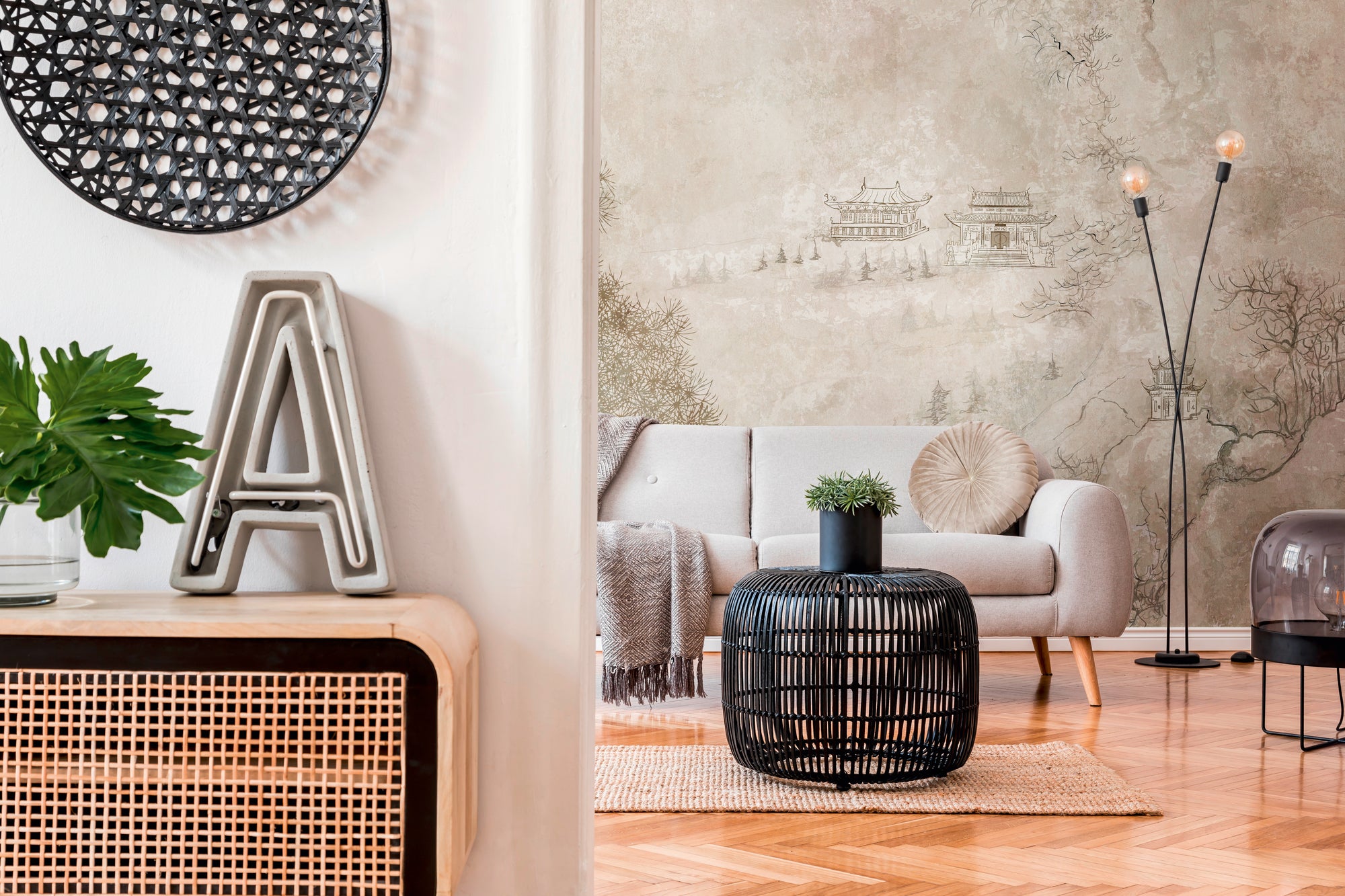 Hochwertige  Tapete aus der Kollektion The Wall in Beige