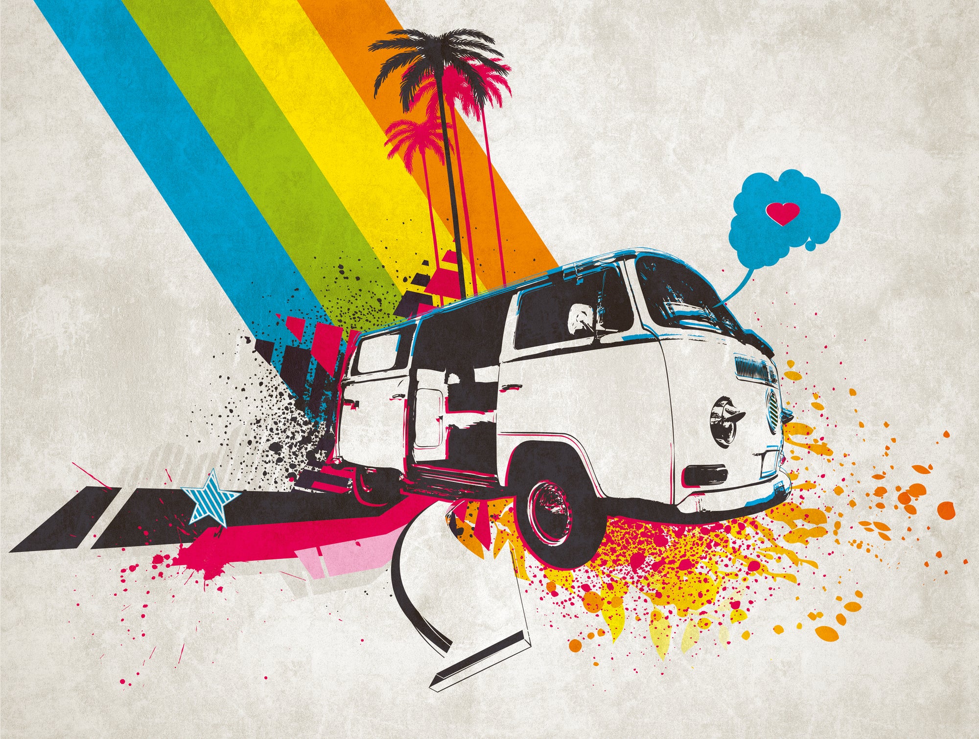 Hochwertige  Tapete aus der Kollektion The Wall in Bunt