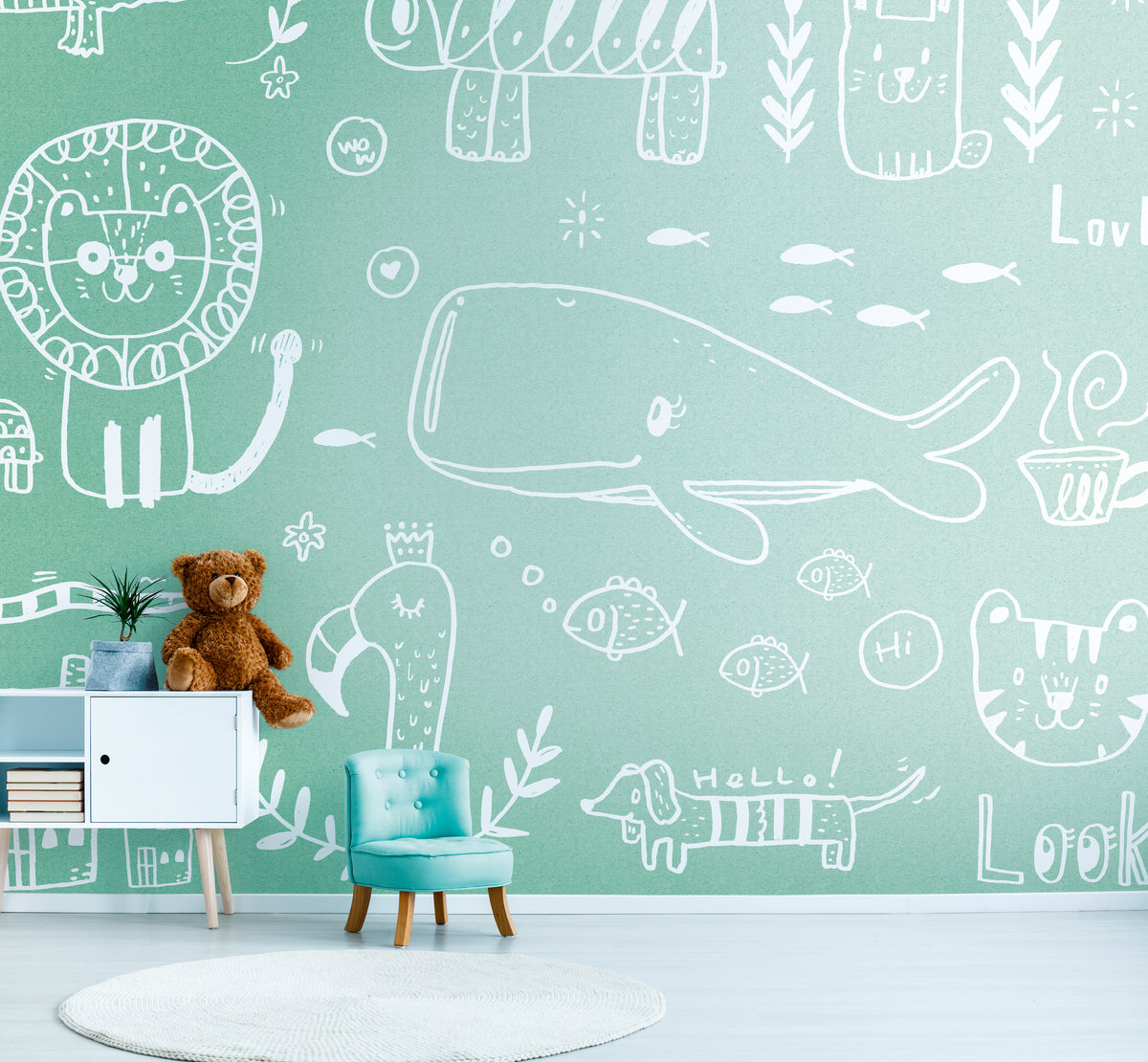 High-Quality Photo Wallpaper Green Animals