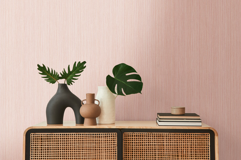 High-quality non-woven wallpaper pink plain wallpaper