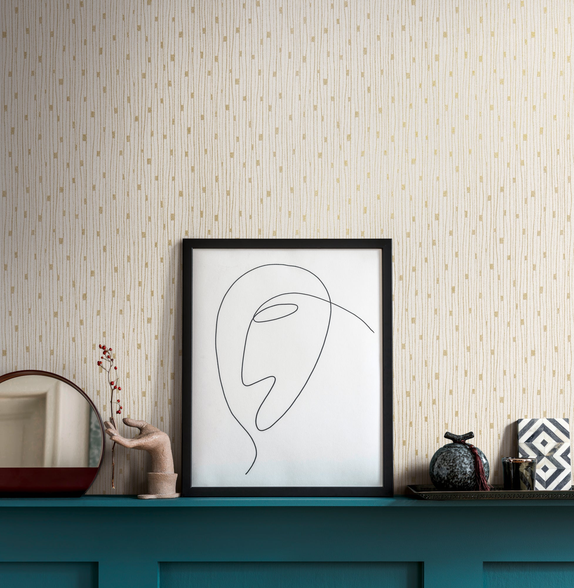 Hochwertige Tapete aus der Kollektion THE BoS in Creme