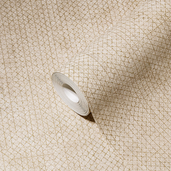 Hochwertige Vliestapete Beige Unitapete