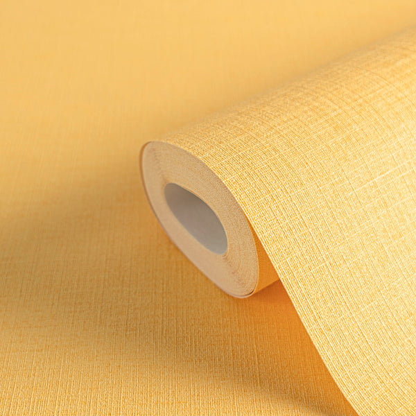 High-Quality Non-Woven Wallpaper Yellow Plain Wallpaper