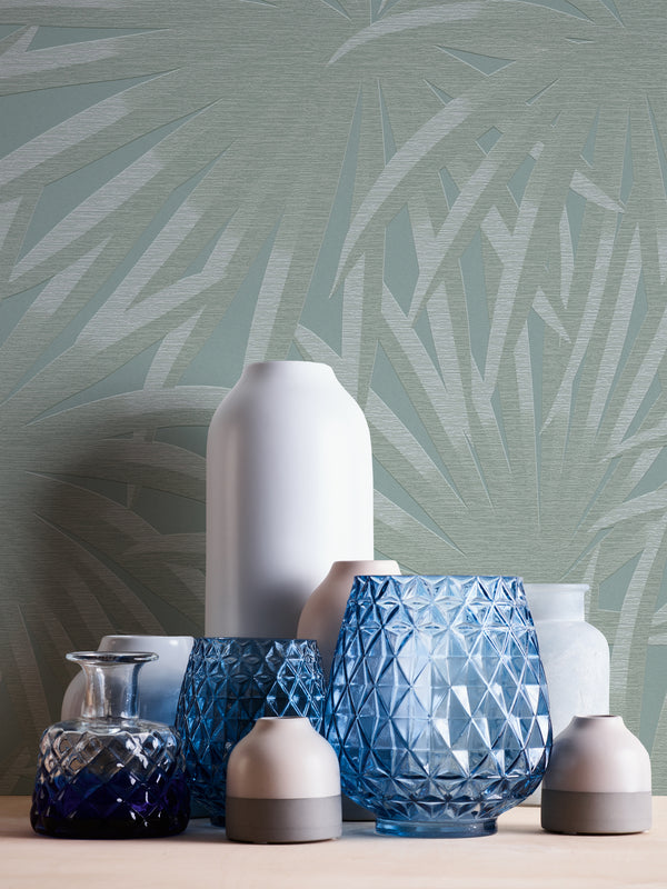 Papel pintado de alta calidad de la colección Casual Living en color azul. 