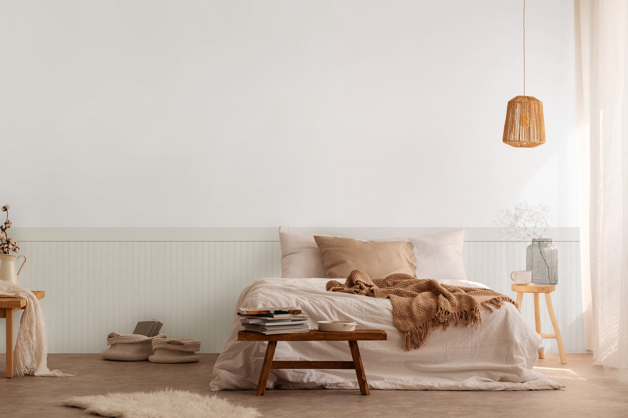 Papel pintado de alta calidad de la colección Wood and Stone en color gris. 