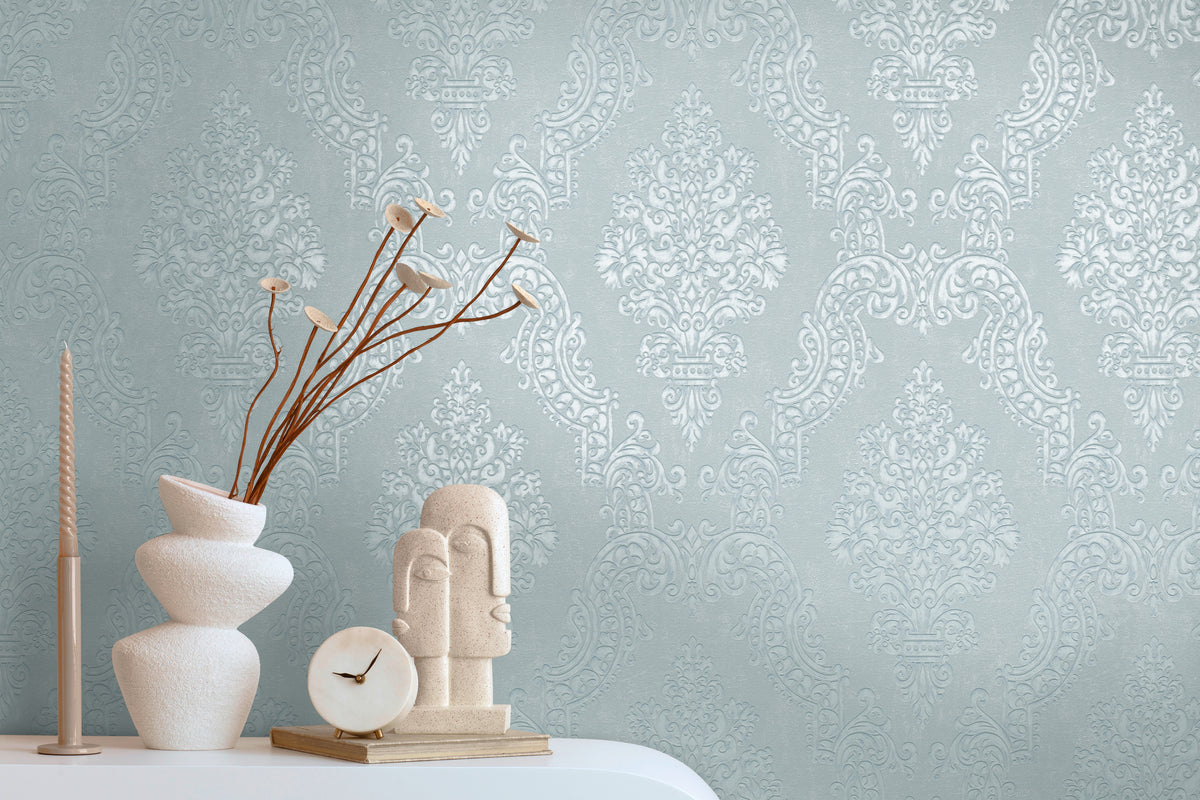 Papel pintado de alta calidad de la colección Pure Elegance en color gris. 