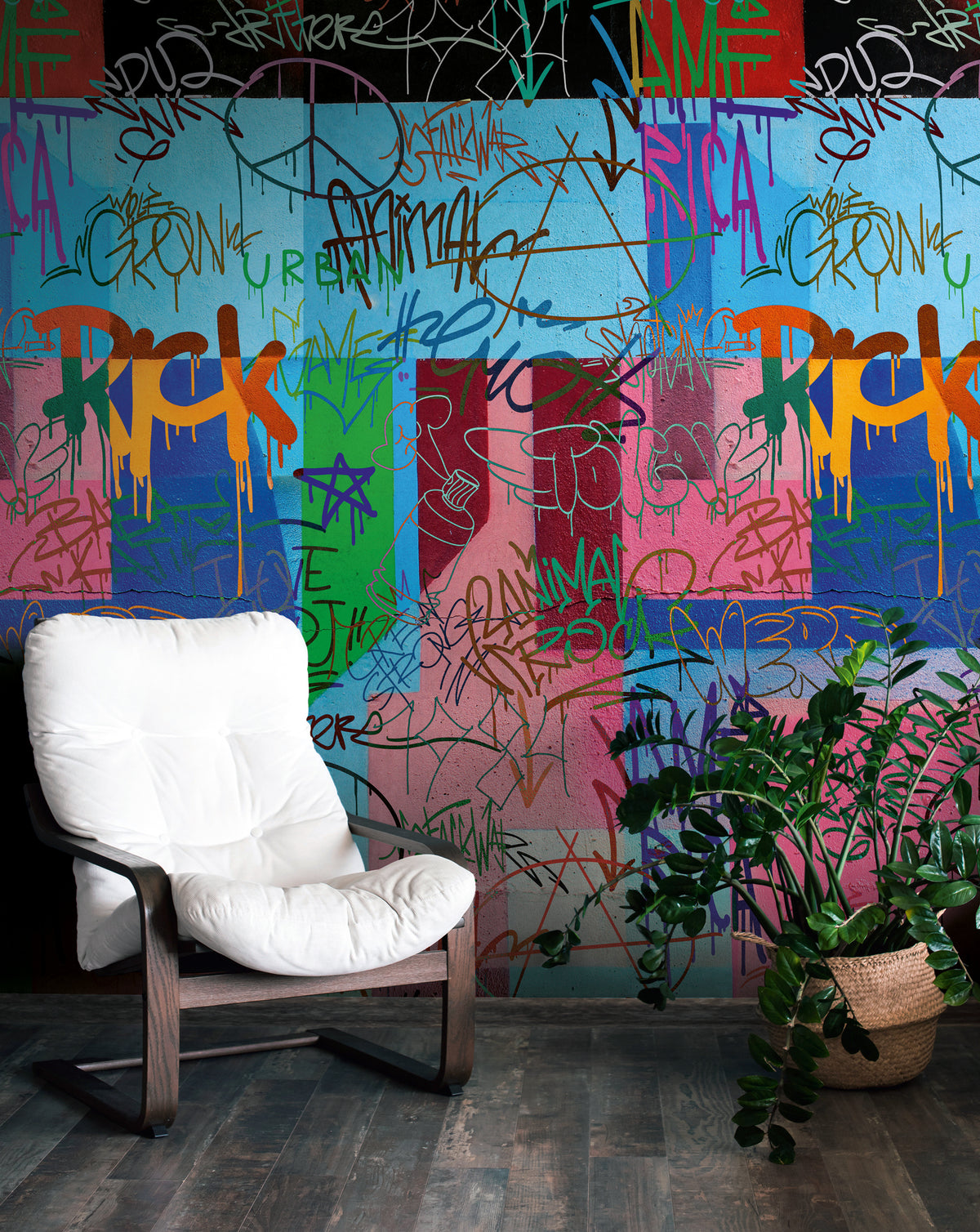 High-Quality Photo Wallpaper Colorful Graffiti