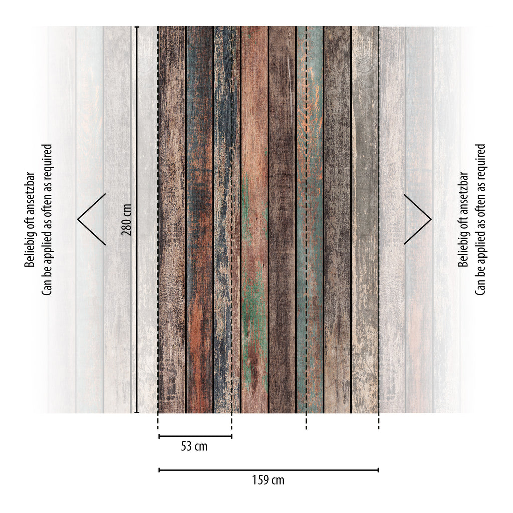 Hochwertige  Tapete aus der Kollektion THE WALL III in Bunt