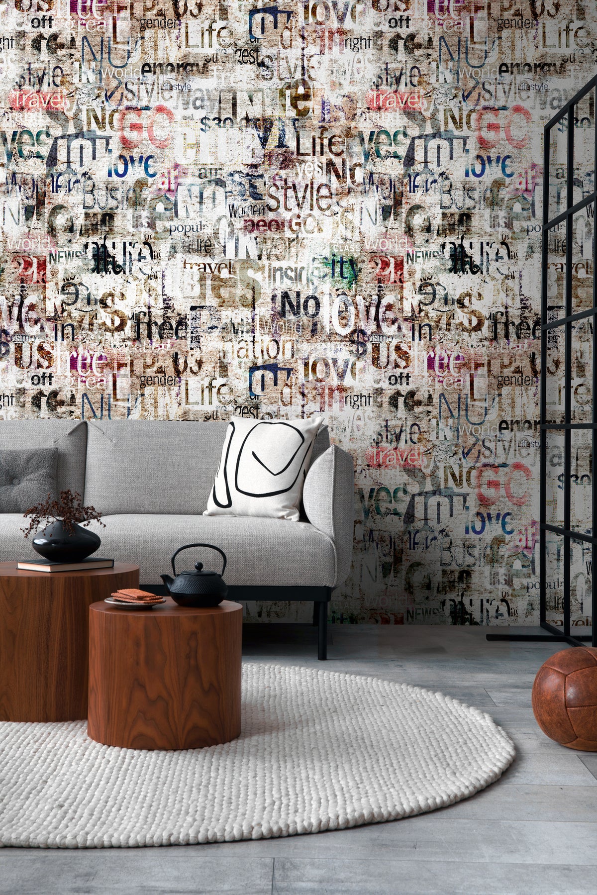 High-Quality Photo Wallpaper Grey Geometric