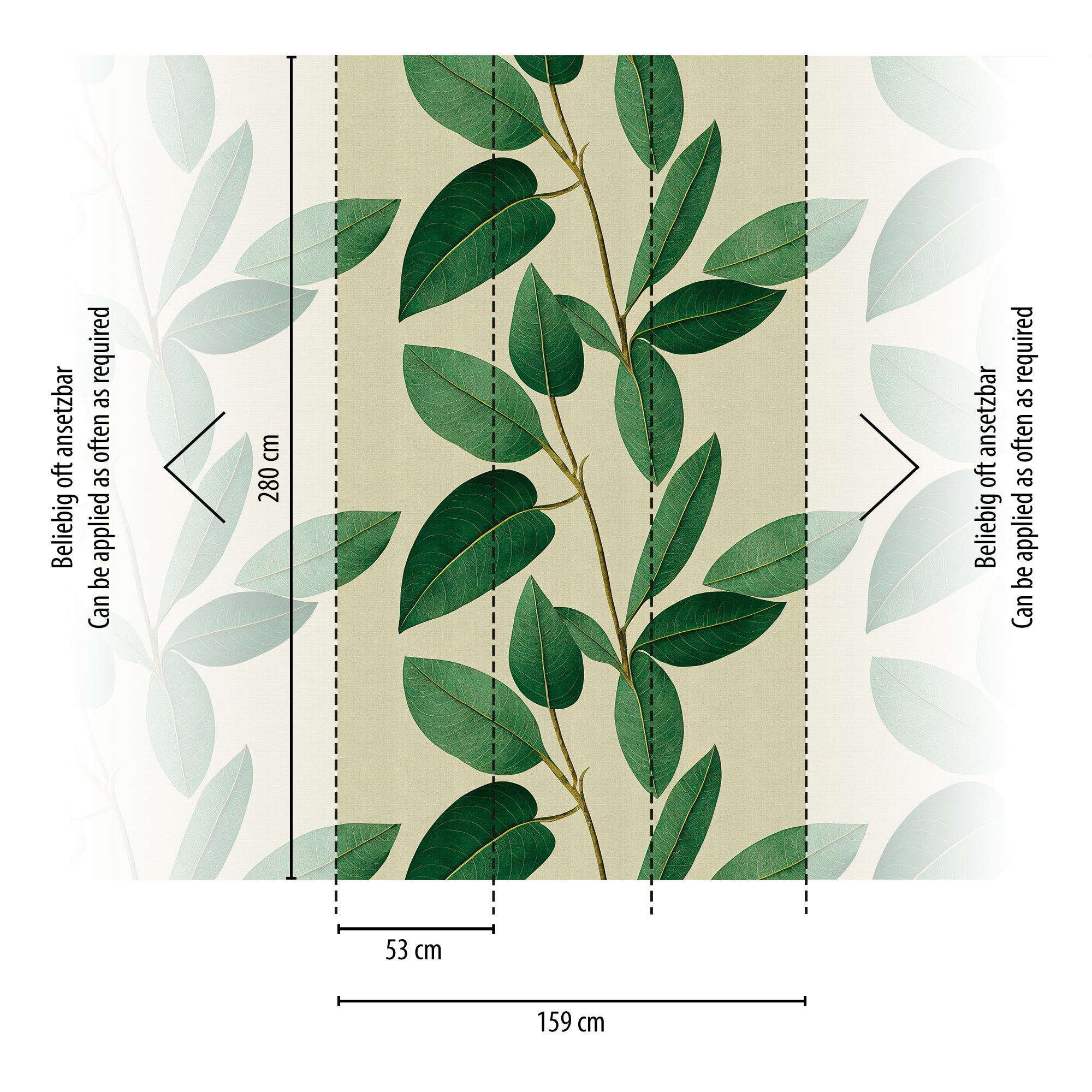 Hochwertige  Tapete aus der Kollektion THE WALL III in Grün