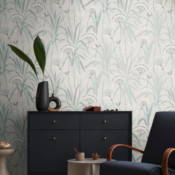 Papel pintado de alta calidad de la colección French Affair en color gris. 