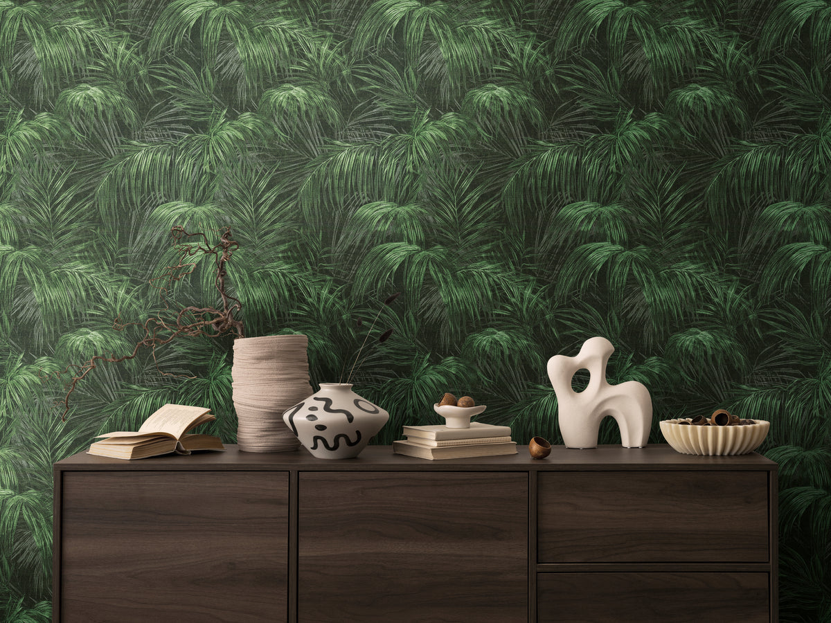 Papel pintado de alta calidad de la colección Michalsky 6 en color verde. 