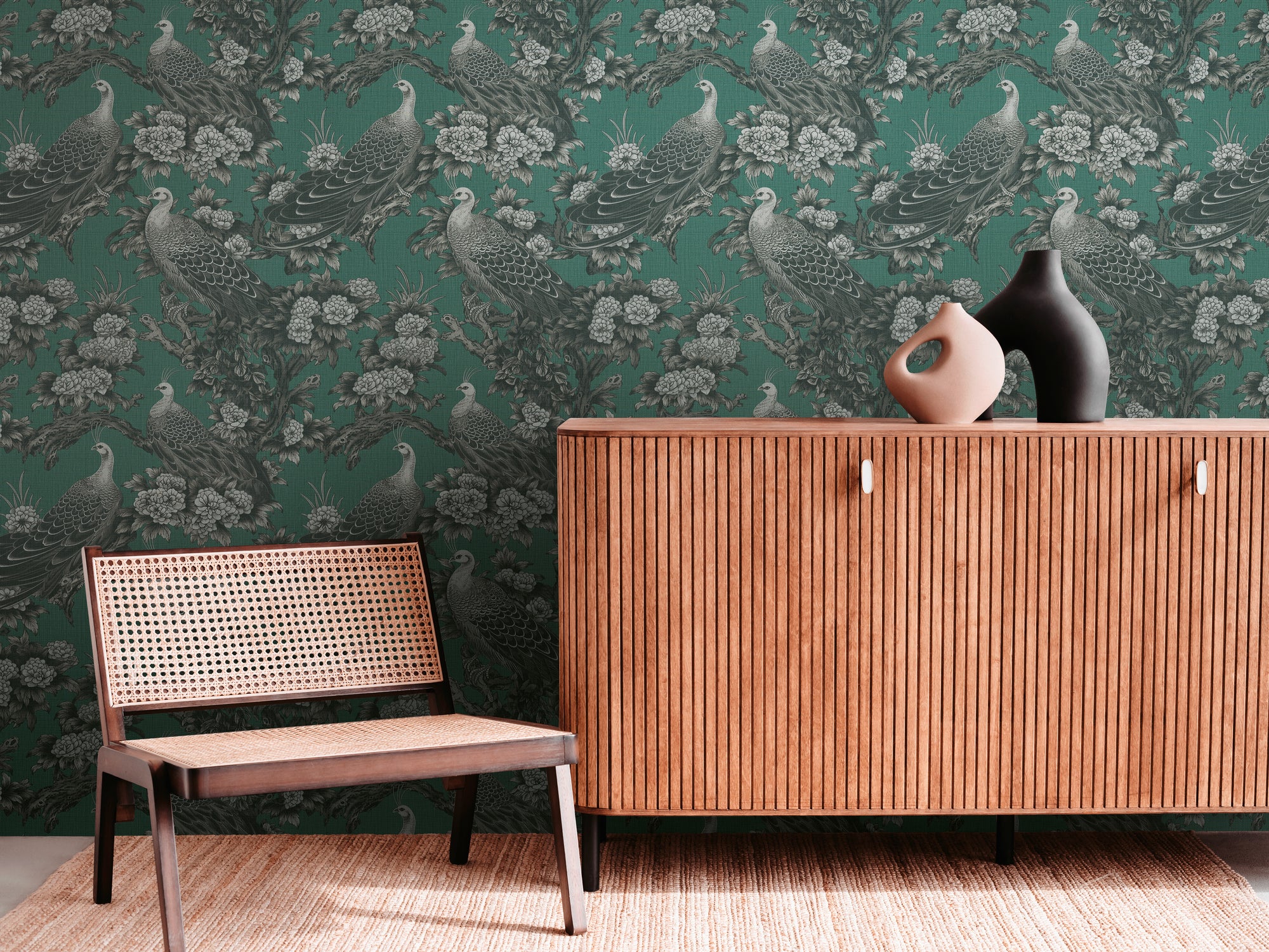 Hochwertige  Tapete aus der Kollektion Michalsky 6 in Petrol