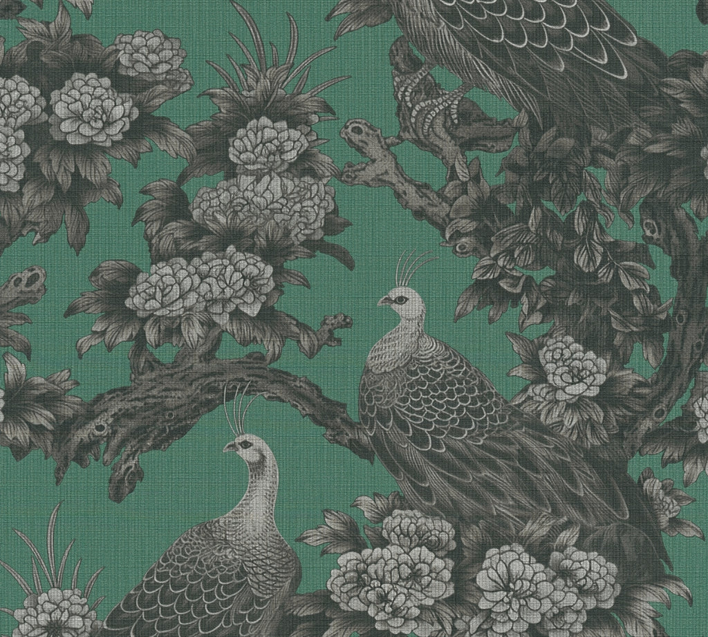 Hochwertige  Tapete aus der Kollektion Michalsky 6 in Petrol