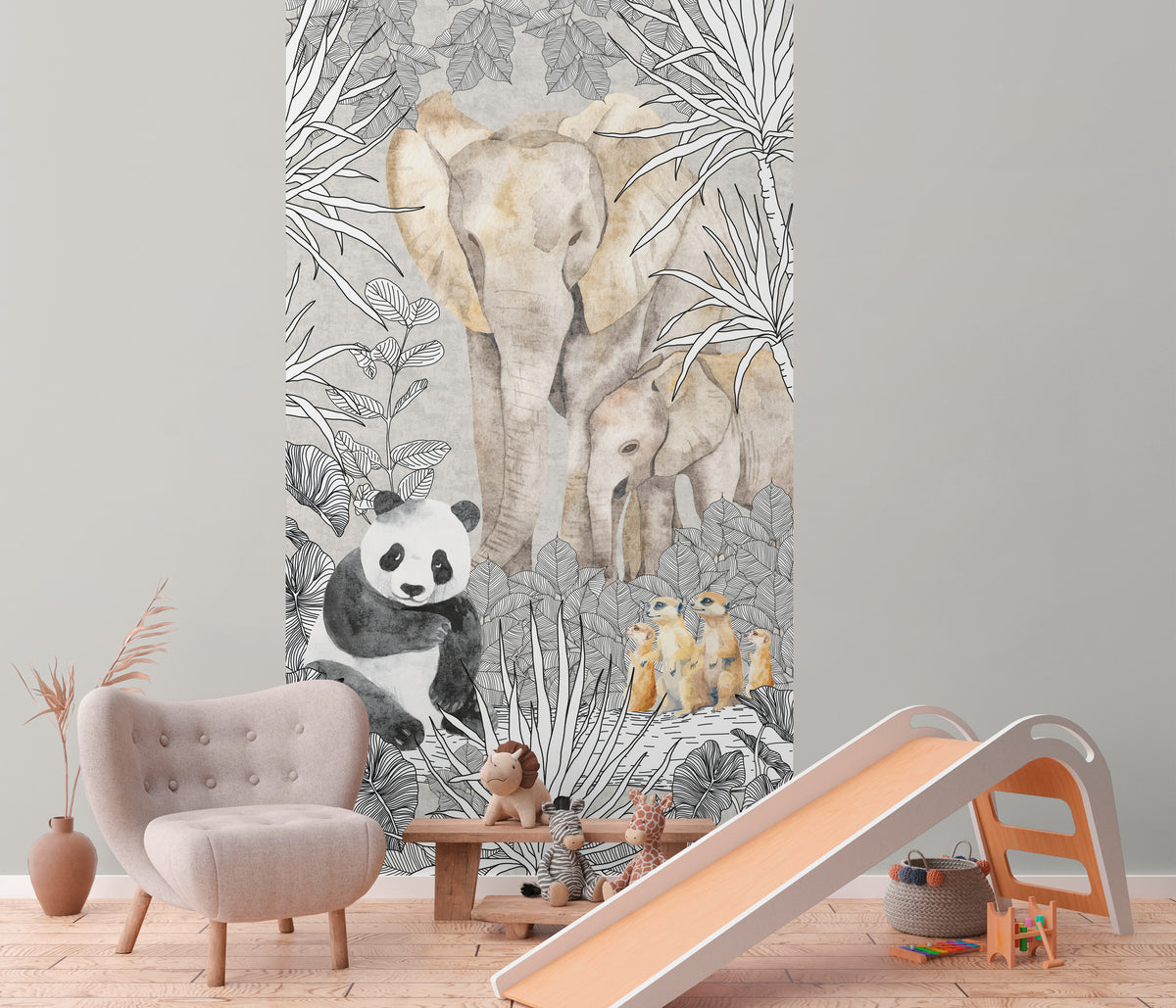 Papel pintado de alta calidad de la colección Lilly & Luis en color beige. 