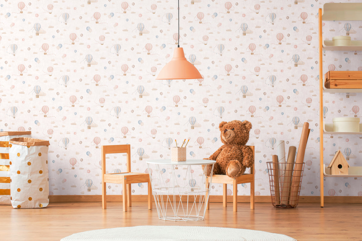 High-Quality Non-Woven Wallpaper Blue Clouds