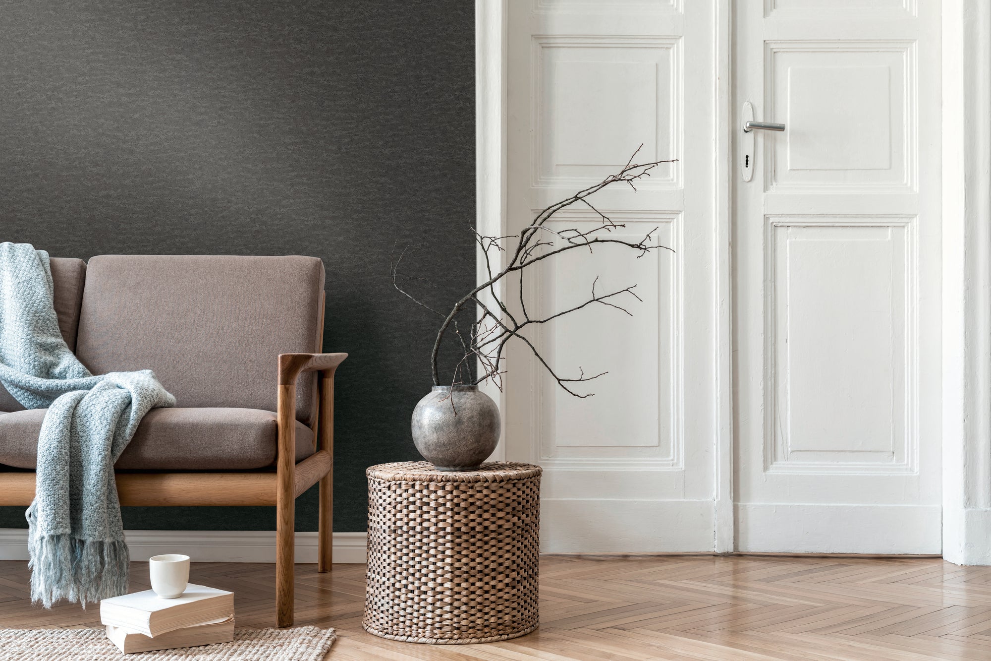 Hochwertige  Tapete aus der Kollektion Daniel Hechter 7 in Schwarz