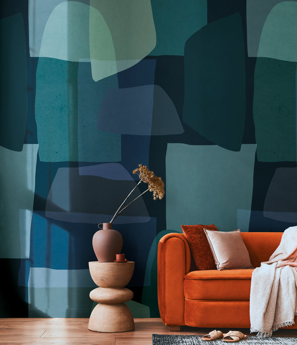 High-quality Photo Wallpaper Blue Graphic