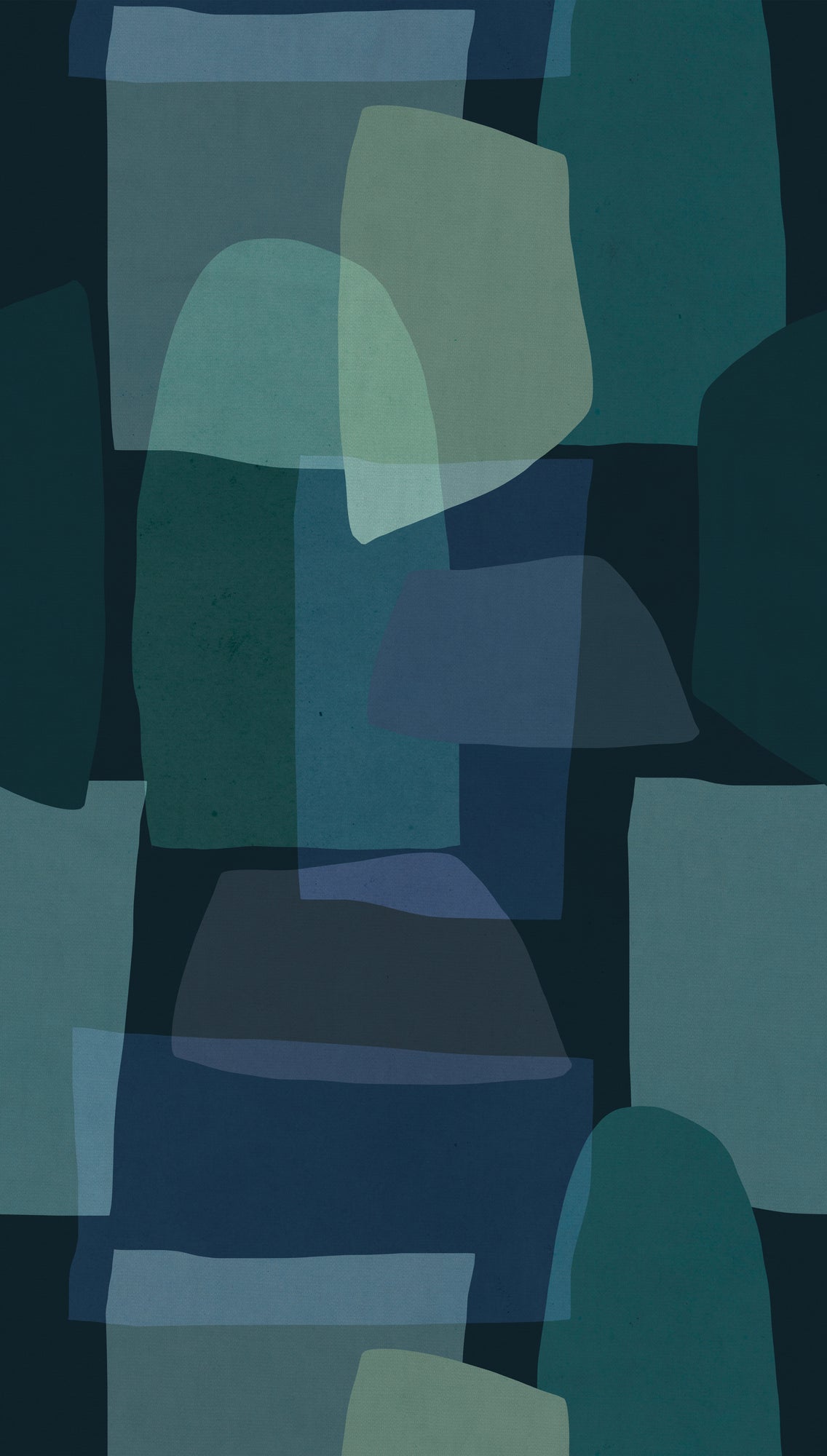 Hochwertige  Tapete aus der Kollektion Anna D'Andrea in Blau