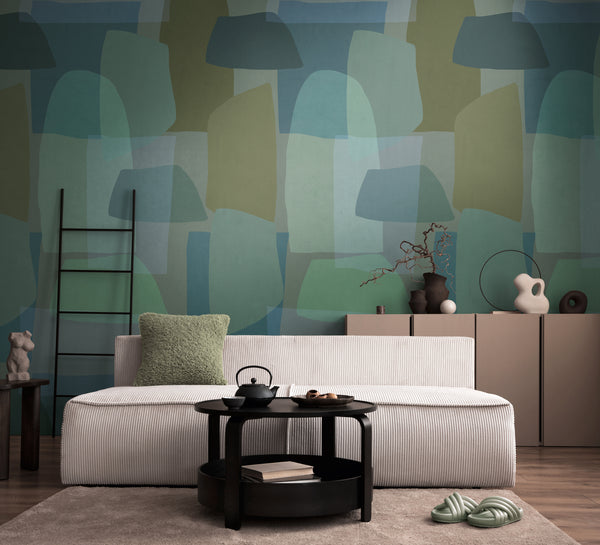 High-Quality Photo Wallpaper Blue Graphic