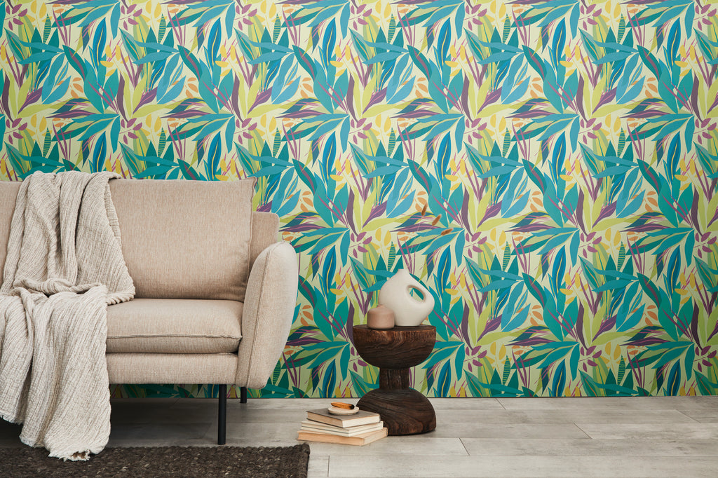 Hochwertige  Tapete aus der Kollektion Anna D'Andrea in Blau