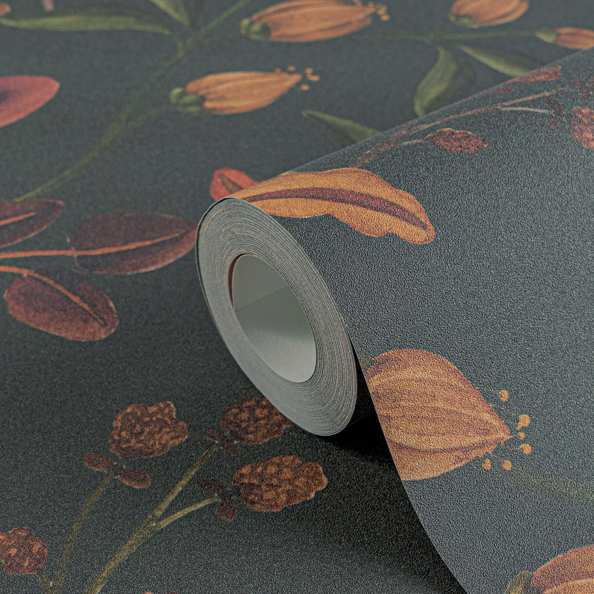 Premium Non-Woven Wallpaper Green Floral