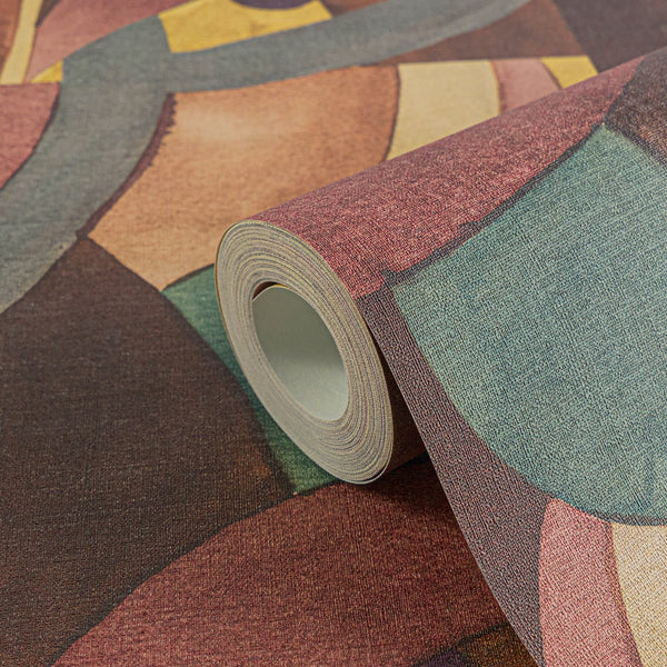 High-quality non-woven wallpaper brown graphic