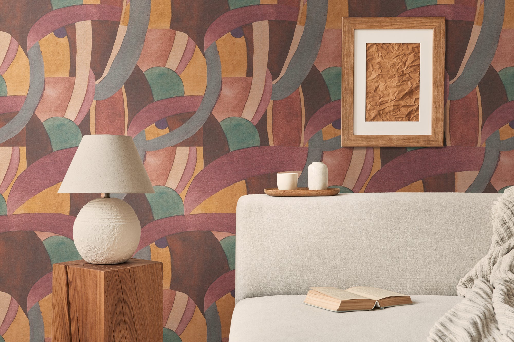 Hochwertige  Tapete aus der Kollektion Anna D'Andrea in Braun