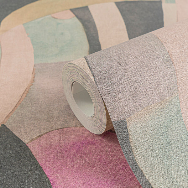 High-Quality Non-Woven Wallpaper Beige Graphic