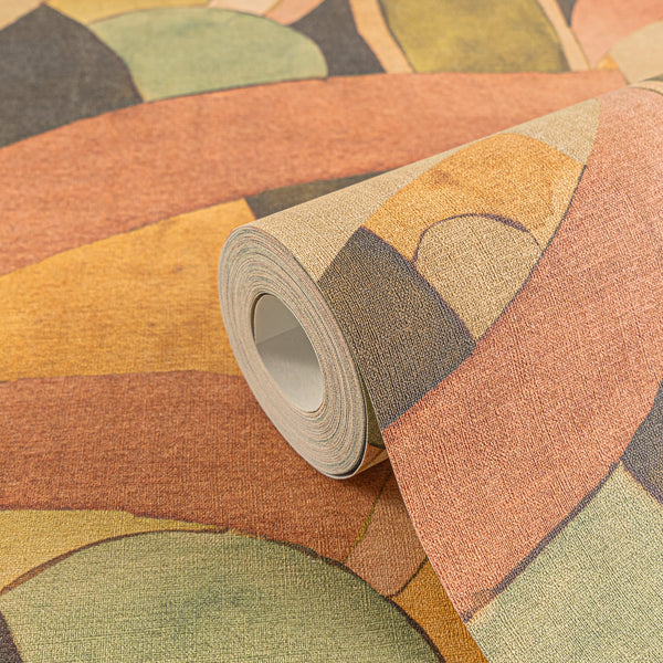 Papel pintado de alta calidad de la colección Anna D'Andrea en color marrón. 