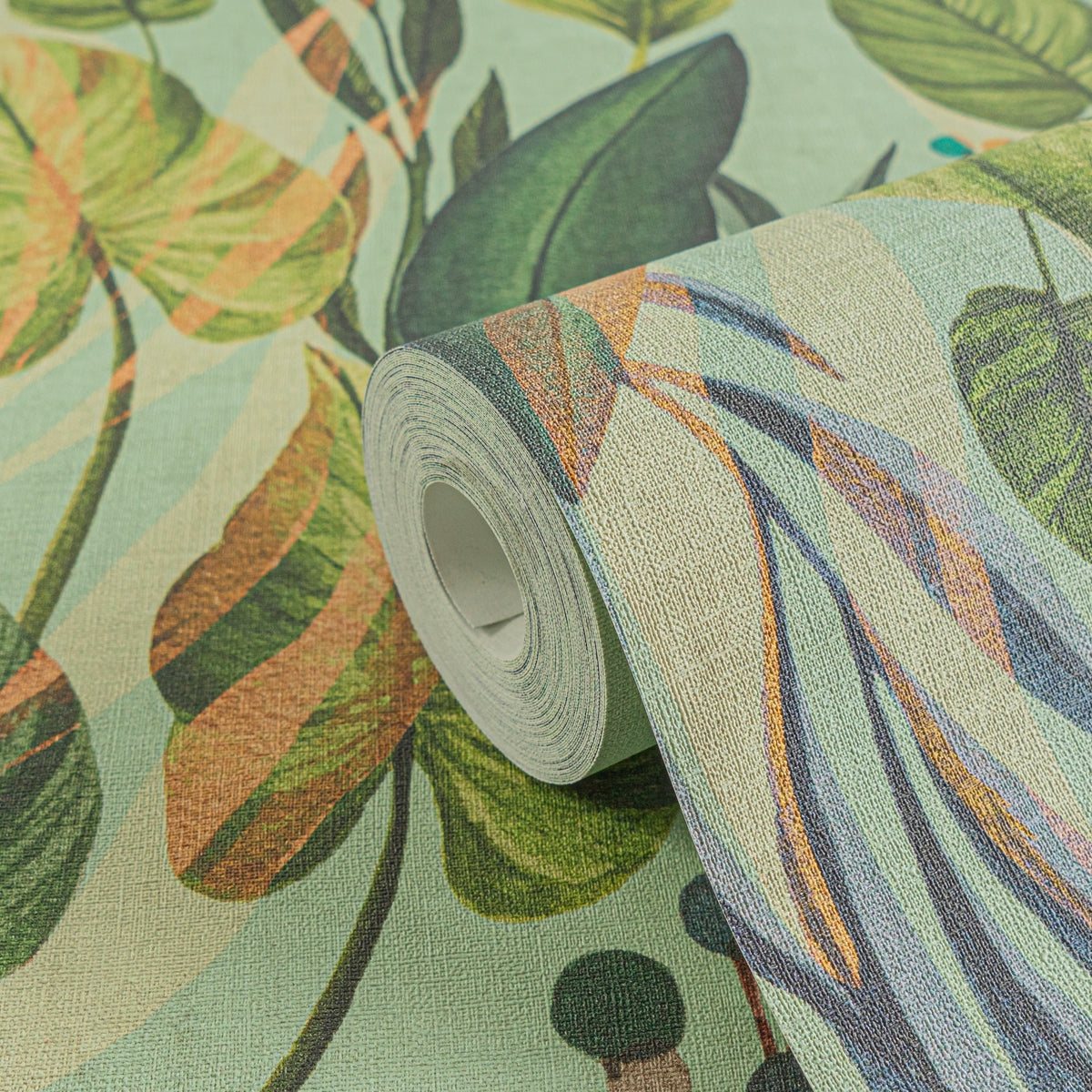 High-Quality Non-Woven Wallpaper Blue Floral
