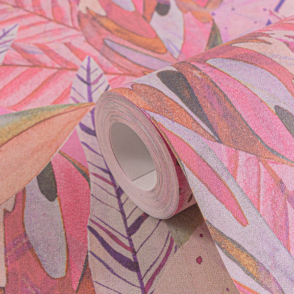 High-Quality Non-Woven Wallpaper Pink Floral
