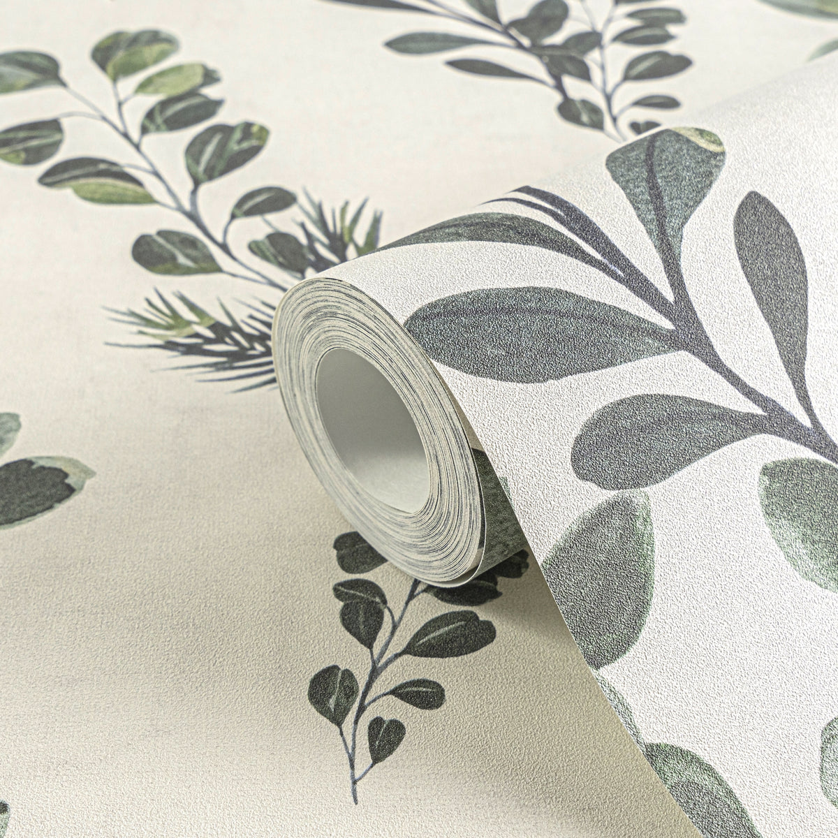 High-Quality Non-Woven Wallpaper Grey Floral